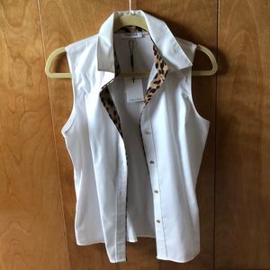 Calvin Klein sleeveless top cheetah Size S NWT